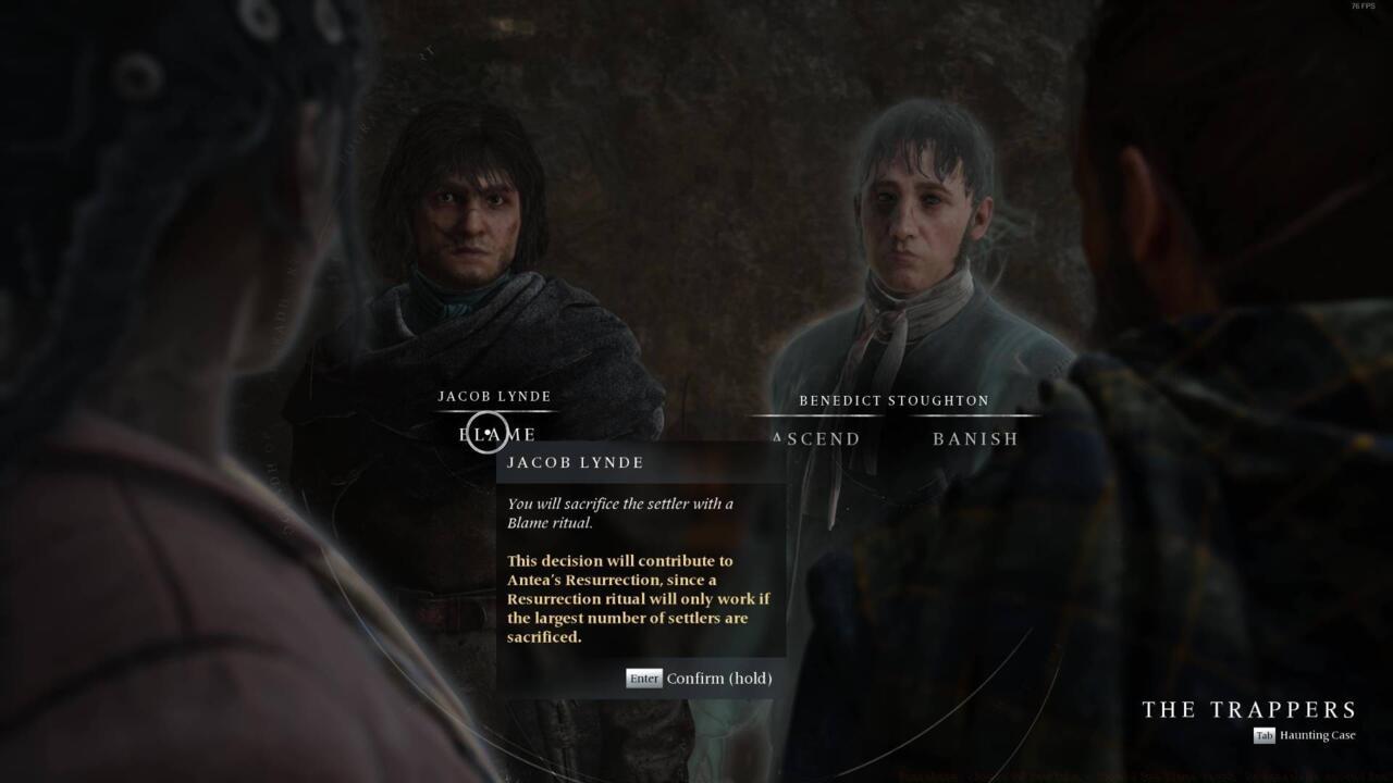 Will you blame Jacob, or decide instead to either banish or ascend Ben?