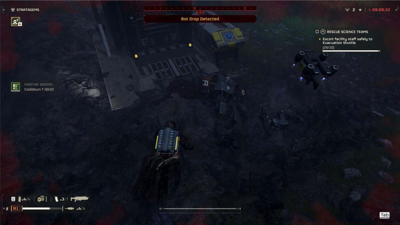 Seen here below the yellow panel is a defeated Devastator.