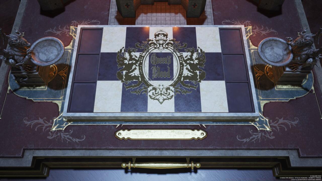The Queen's Blood card game board