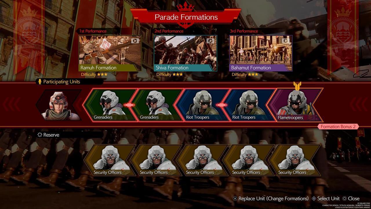 Tougher formations mean more QTE button presses. But if you're successful, you can also get a higher score.