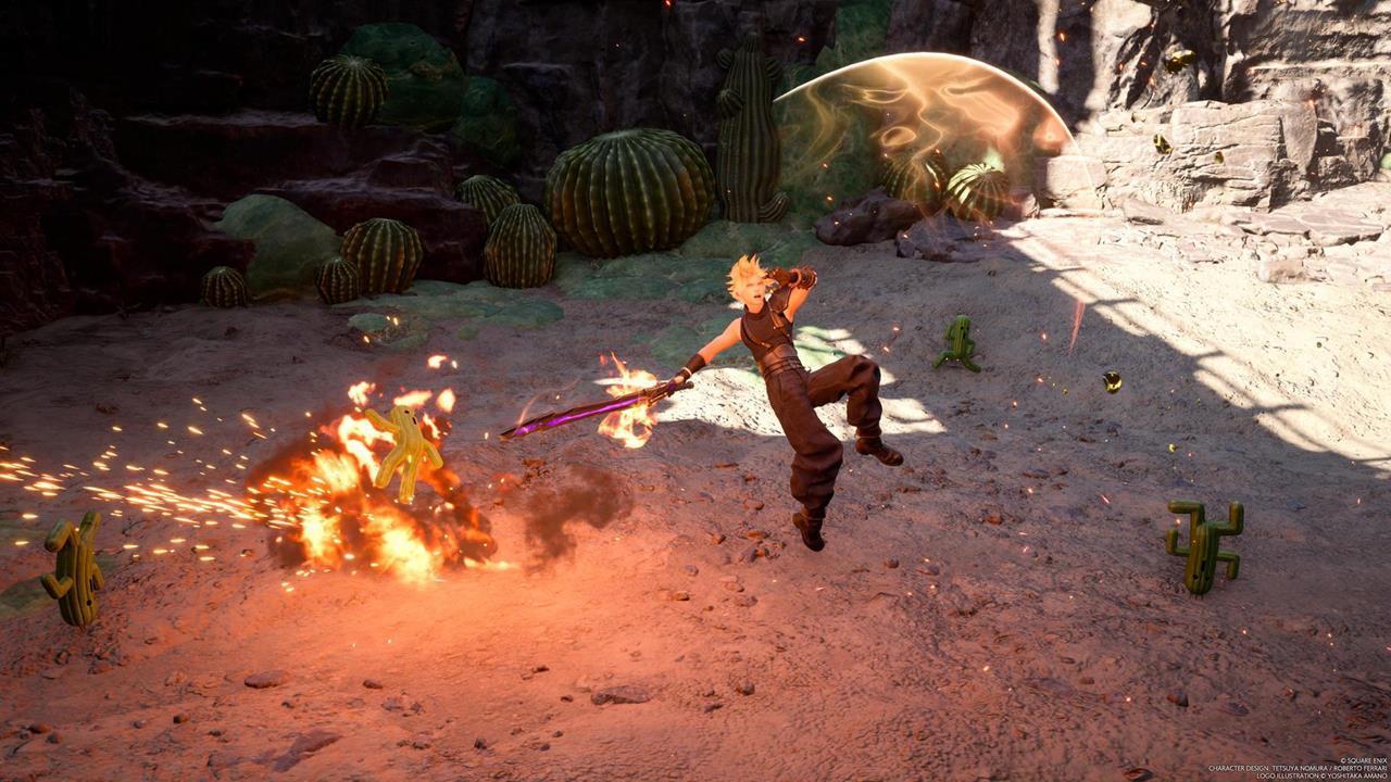 Once you catch up with the Cactuar, you need to defeat it and its pals.