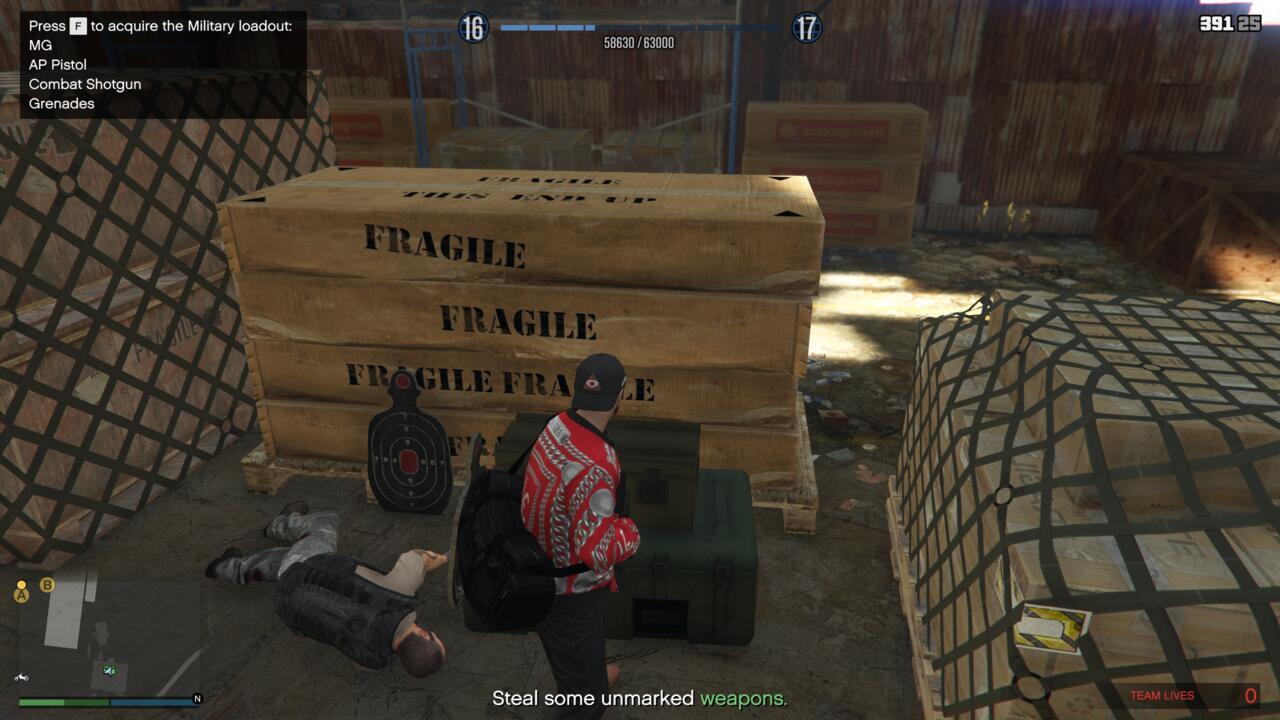 Choose the weapon loadout you like best for the GTA Online raid.