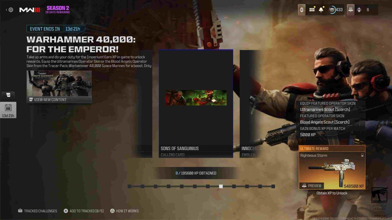 Sons of Sanguinius calling card design