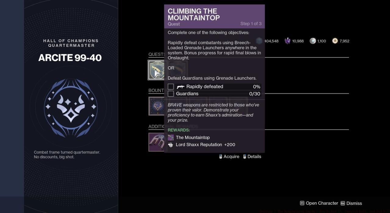 Completing the Climbing the Mountaintop quest unlocks The Mountaintop as an Onslaught reward and also nets you the curated version.