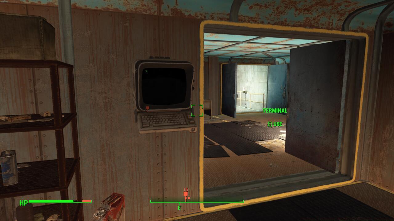 The terminal that opens the door inside the ironworks building