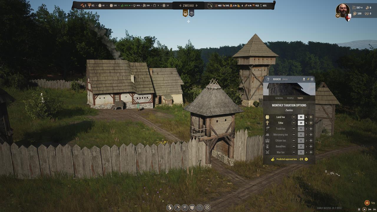 You can tax your citizens to earn more cash for your Treasury.