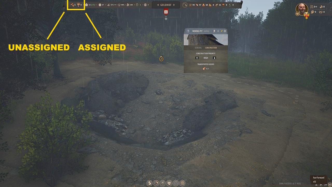 Set construction priority to high and speed up the time