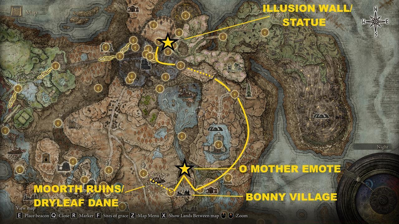 Requirements to unlock the northeast region - Map
