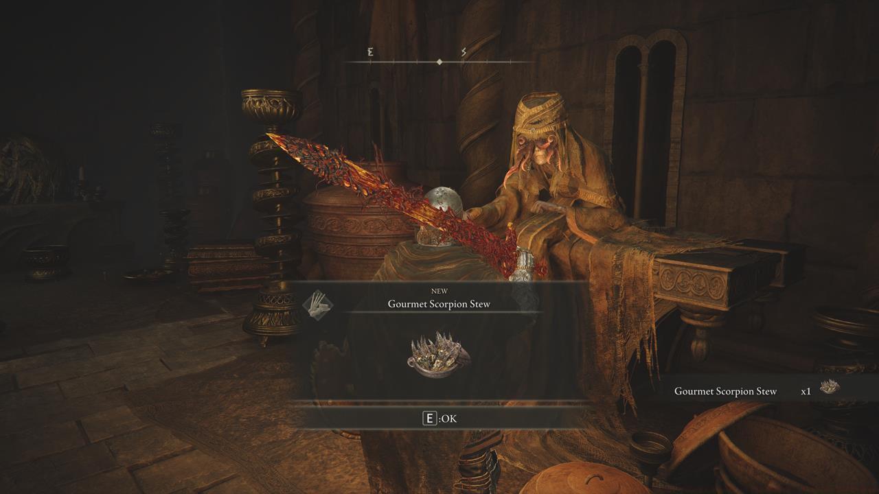 Hornsent Grandam reward: Gourmet Scorpion Stew