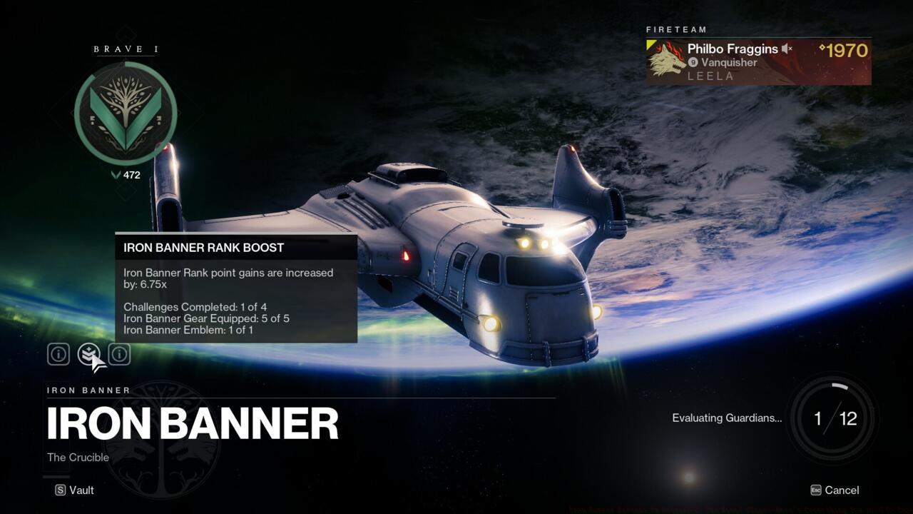 You can check your Iron Banner rank boost here to make sure you're getting the maximum benefit.