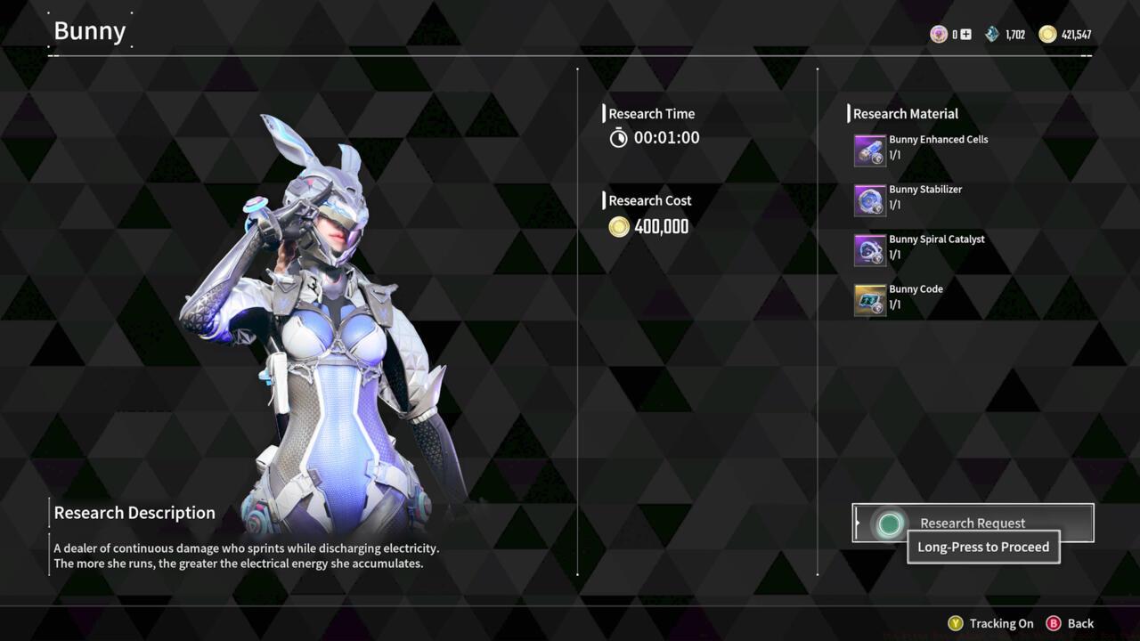 Pictured: Bunny's research project now ready to begin