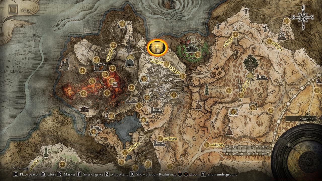 Map: Golden Vow Incantation spell - Mount Gelmir
