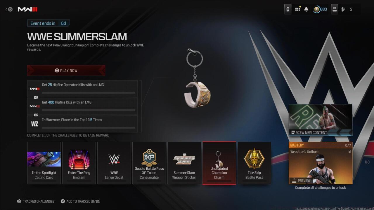 Weapon charm showcase