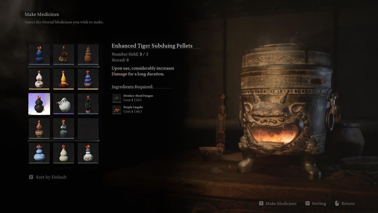 Unlocking the medicine crafting function