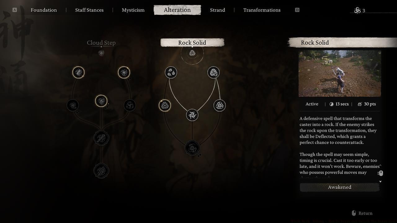 Rock Solid talents and perks