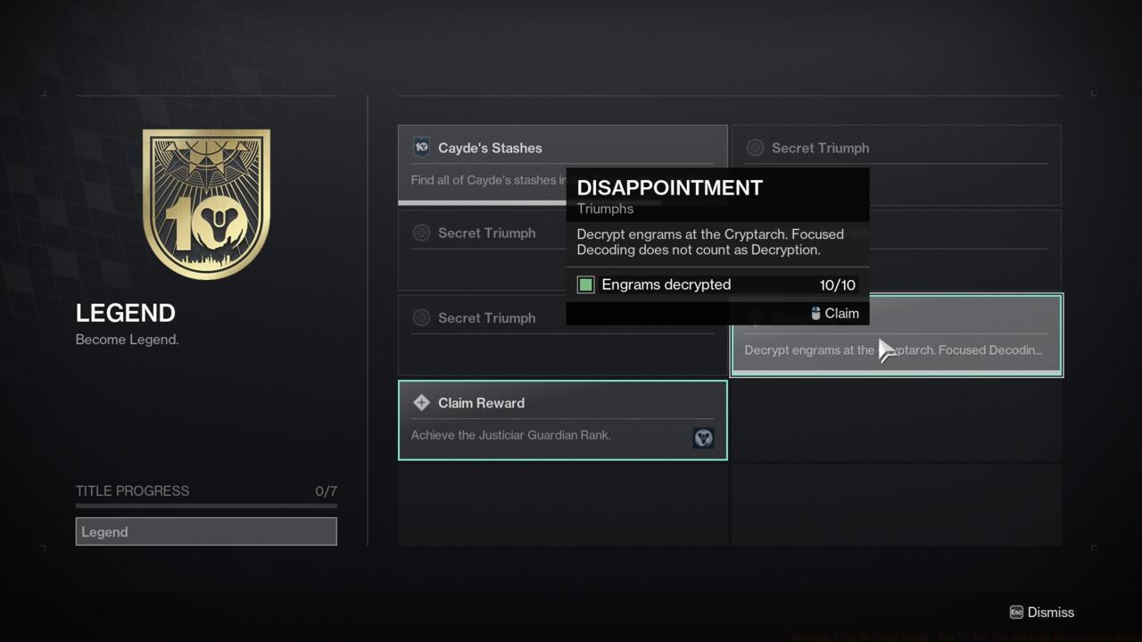 Finish up The Legend Triumph seal