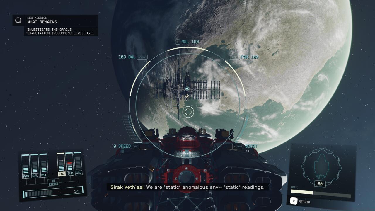 The Oracle space station in Starfield