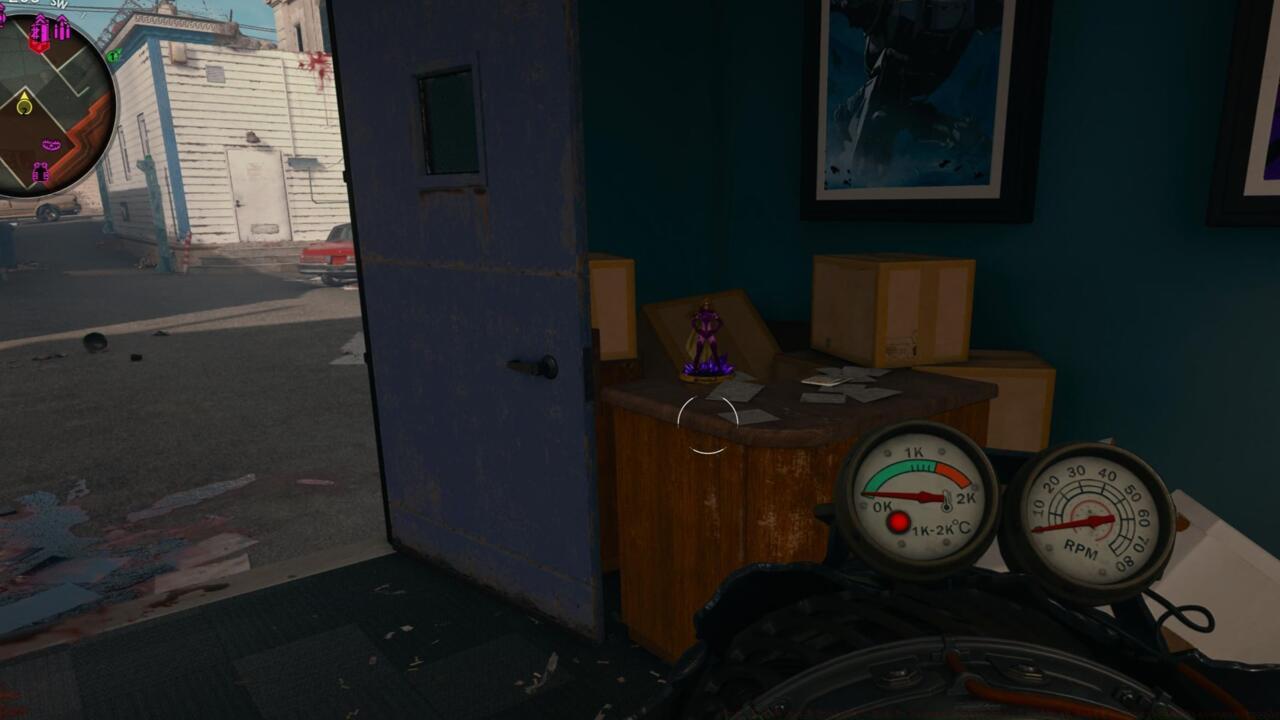 One of the four figures in the comic book shop