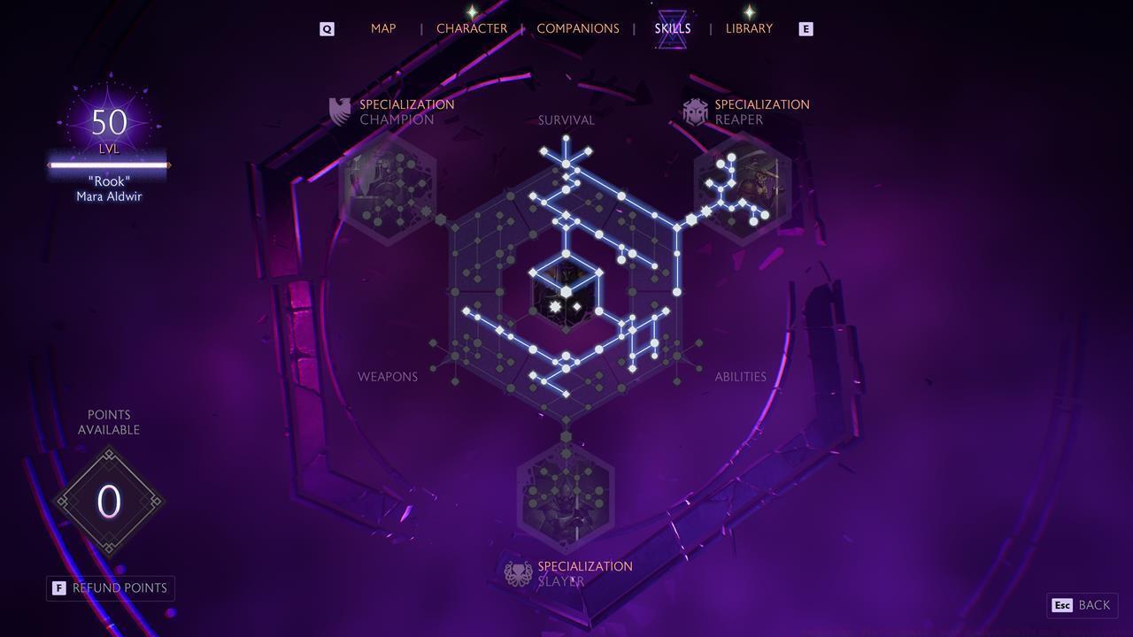 Warrior perks and skill tree