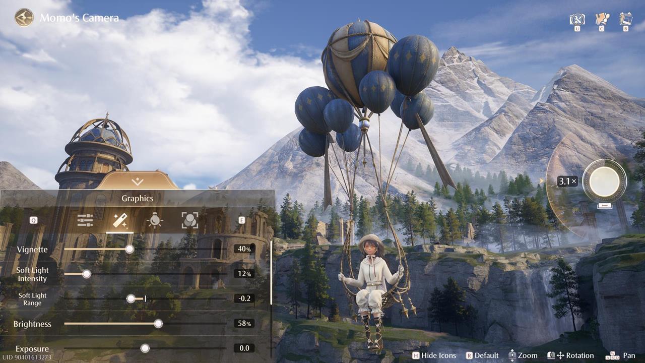 Photo Mode features: Camera, Graphics, and Controls