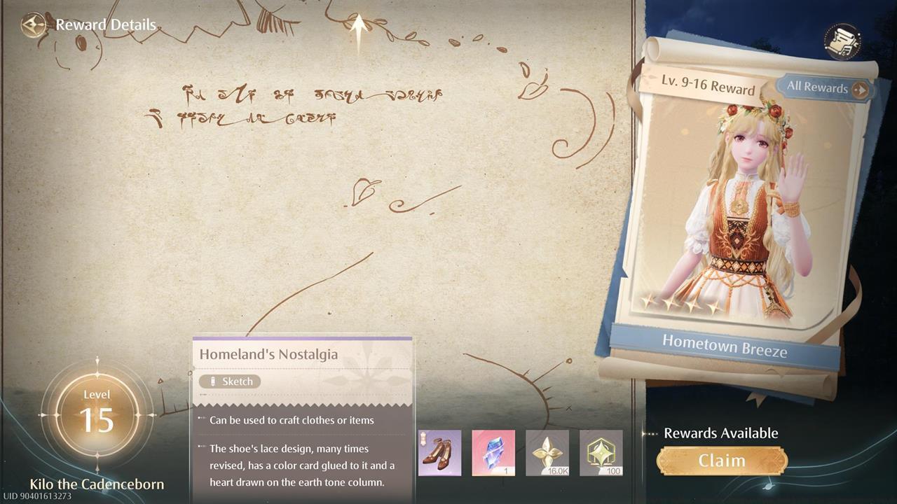 Kilo the Cadenceborn rank-up rewards