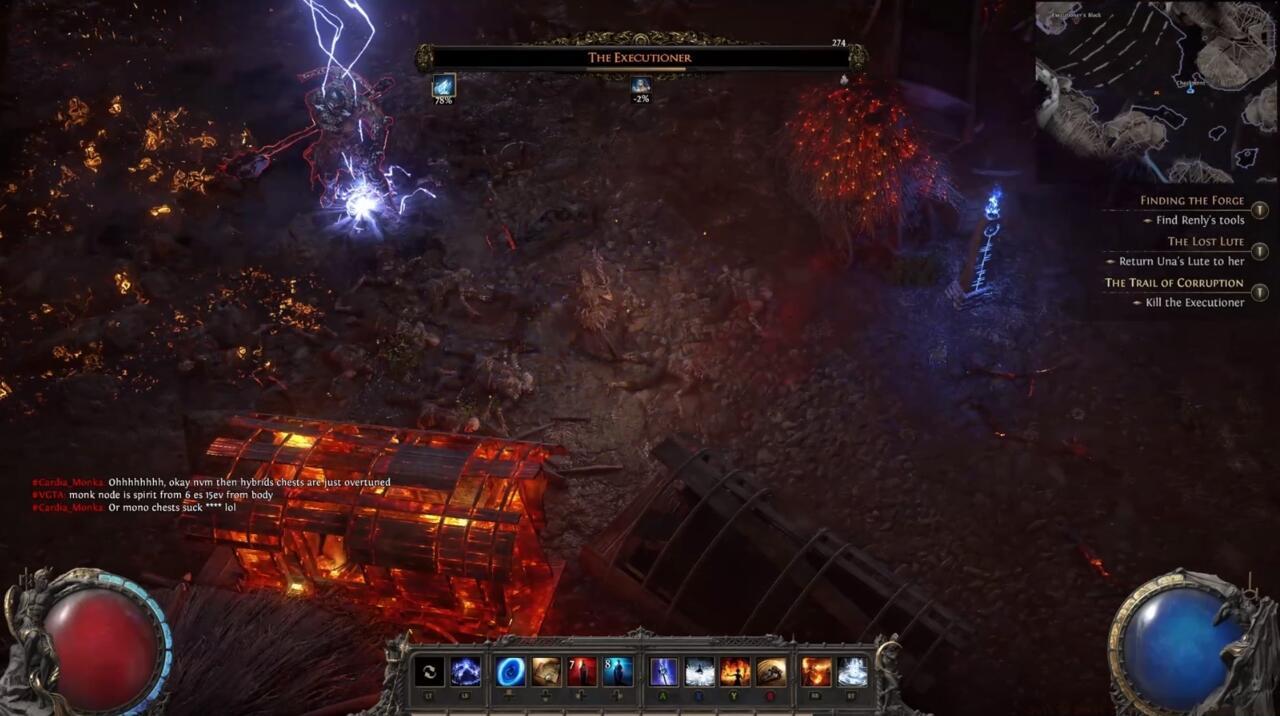 Dealing the final blow to The Executioner.