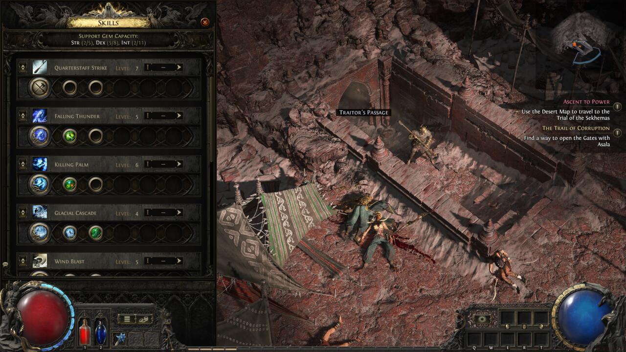 Support Gem sockets are capped at two by default.