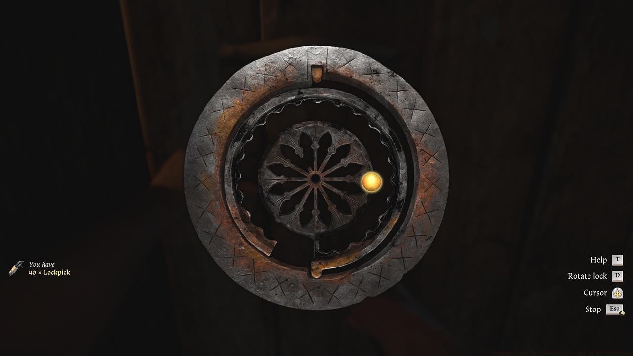 How does the lockpicking minigame work?