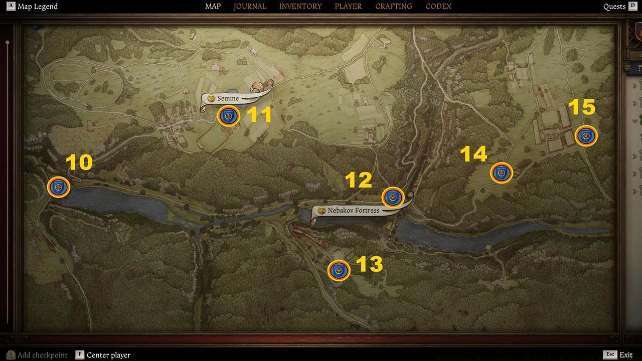 Bohemian Paradise/Trosky region: South - Fast travel locations