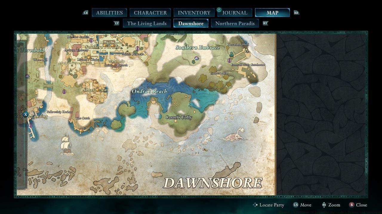 The Golden Flames can be found on Castol's Folly, the large island off the southern coast.