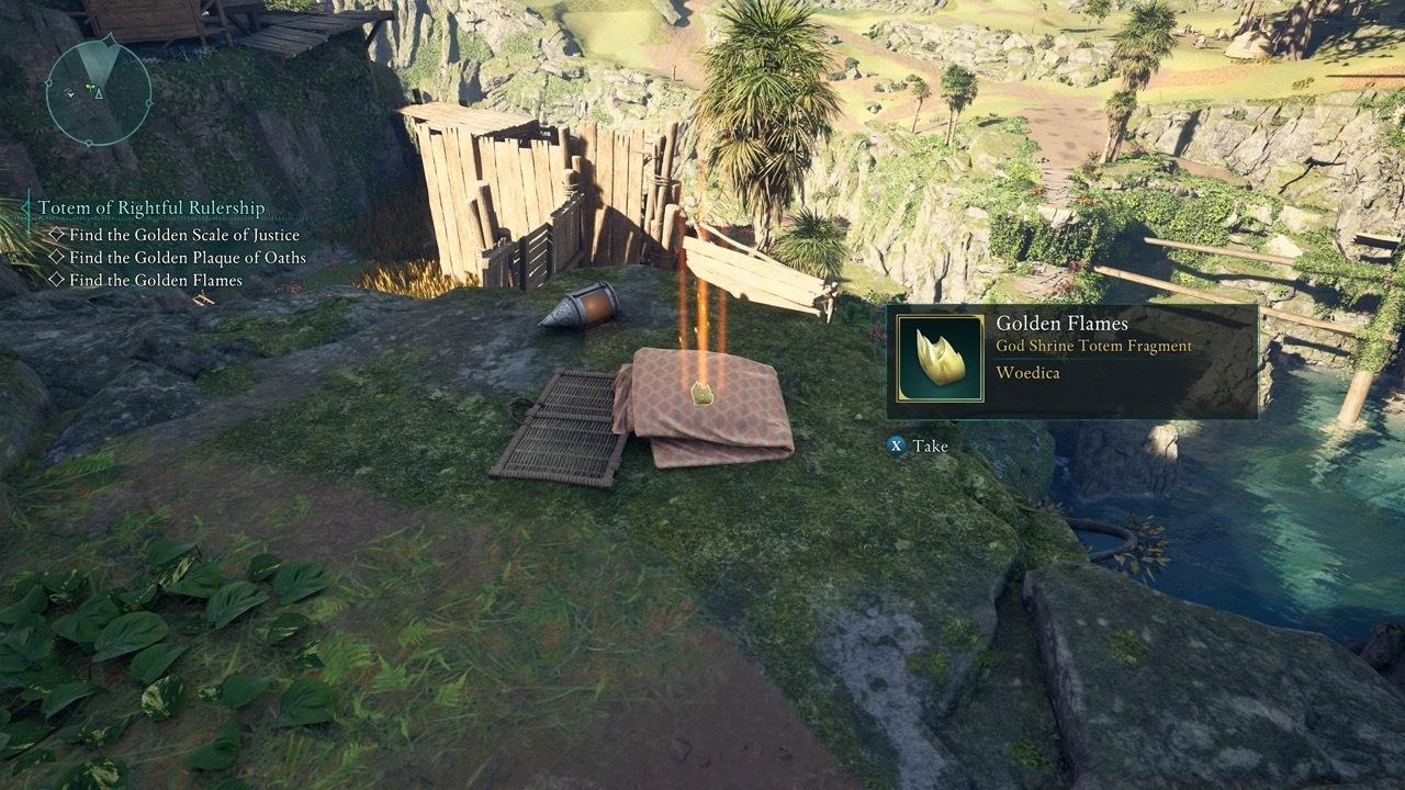 The Totem piece can be found on this ledge overlooking Dawnshore.