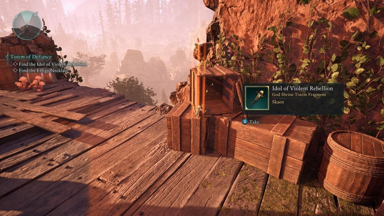 The totem piece is on the top of the Ranger Headquarters.