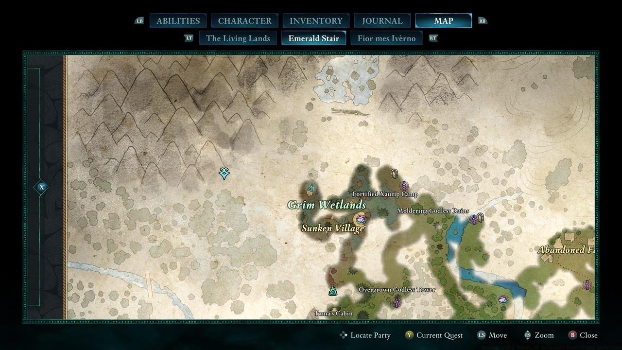 The Idol of Covert Plots is in the northwest of Emerald Stair.