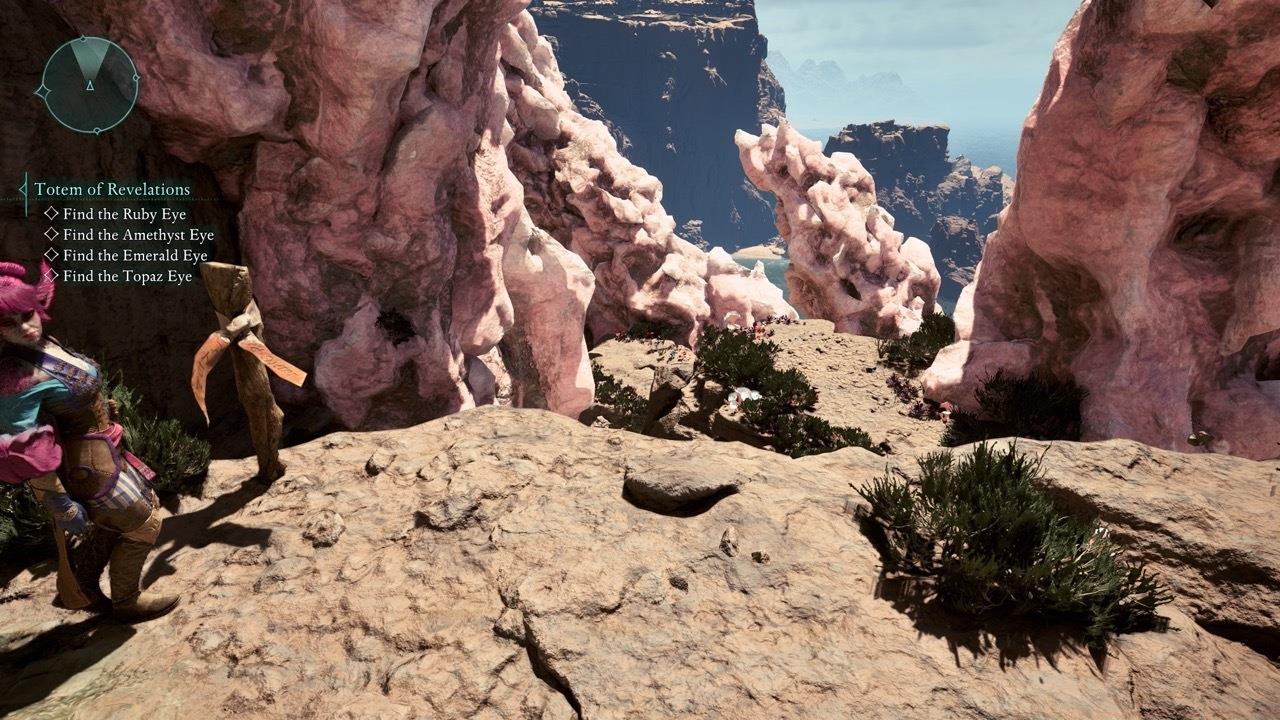 Wrap around the southern part of the shrine to find the entrance to the cave.