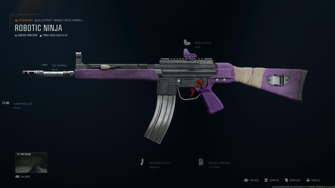 Robotic Ninja - Weapon blueprint