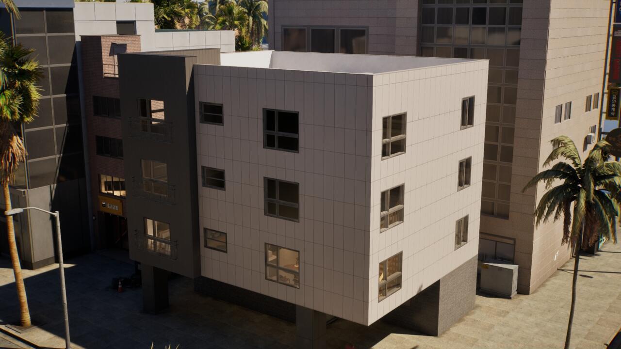 The ersatz apartment building where my Zois live