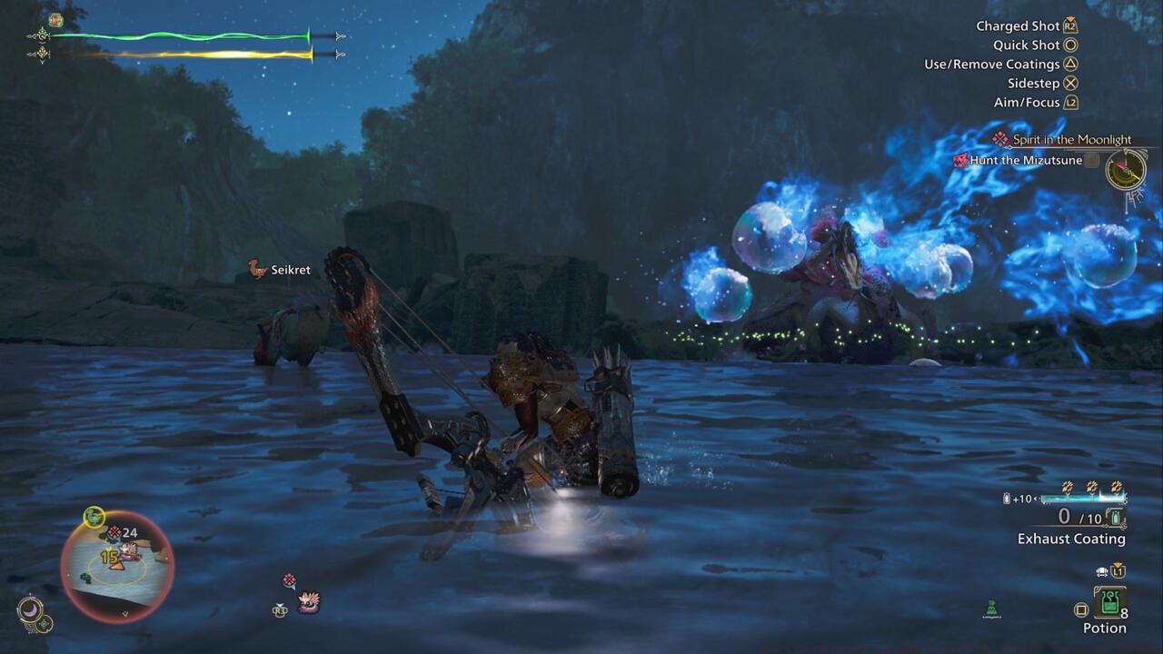 Ranged weapons, such as the bow, can pop incoming bubbles before they get too close.