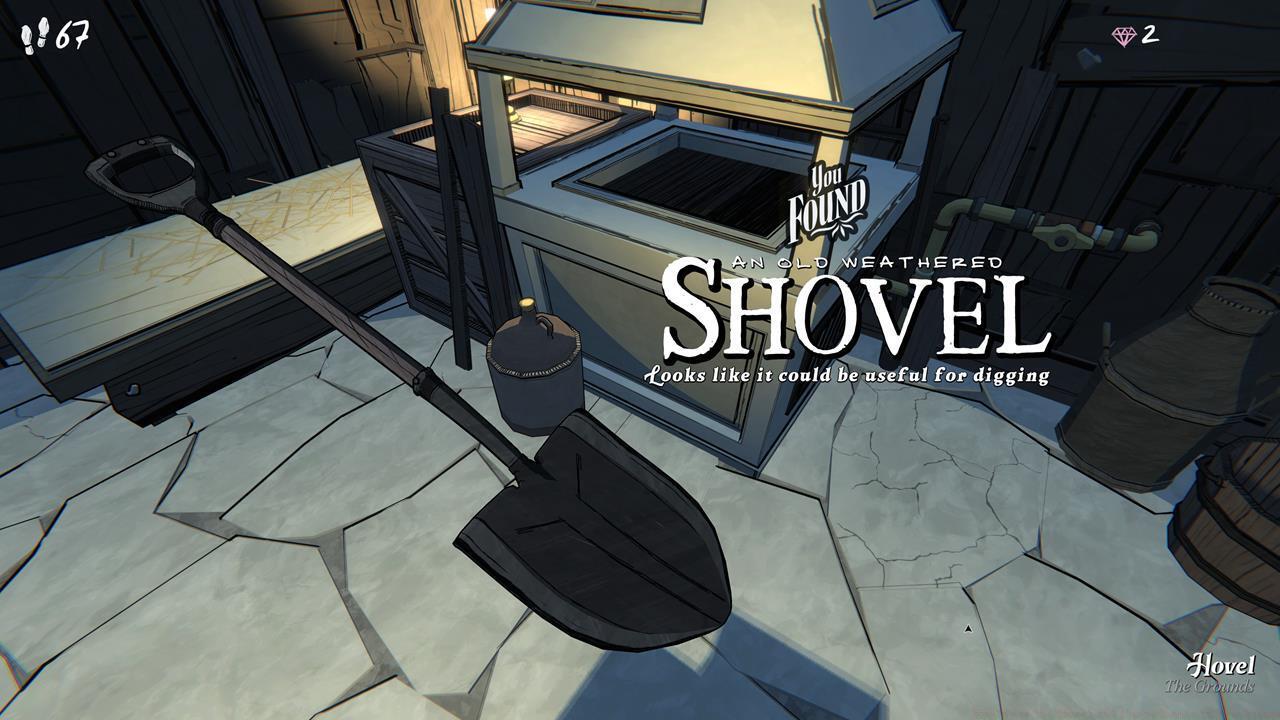 Items and tools can be found lying around in rooms, though their placements and existence are randomized for each run.