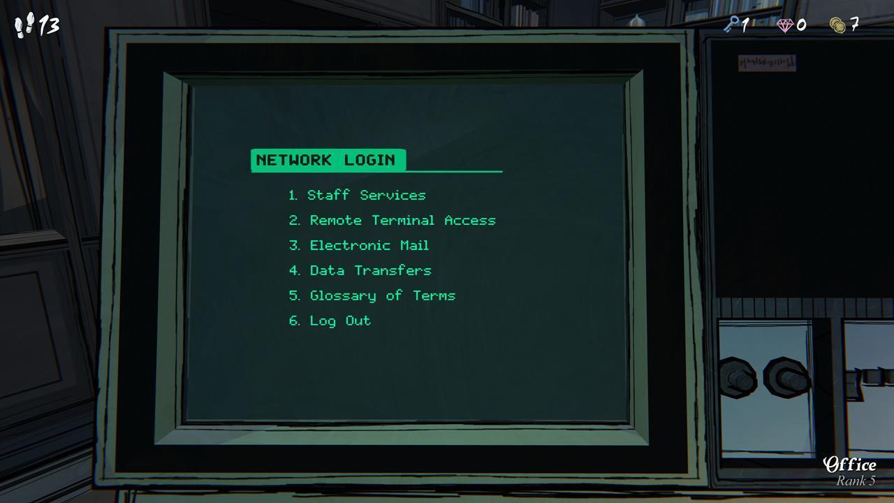 You can select a variety of functions once you're able to log in.