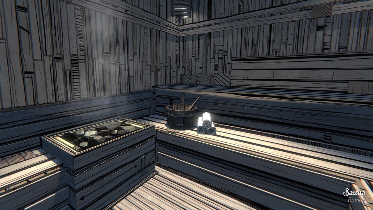 Relaxing at the Sauna