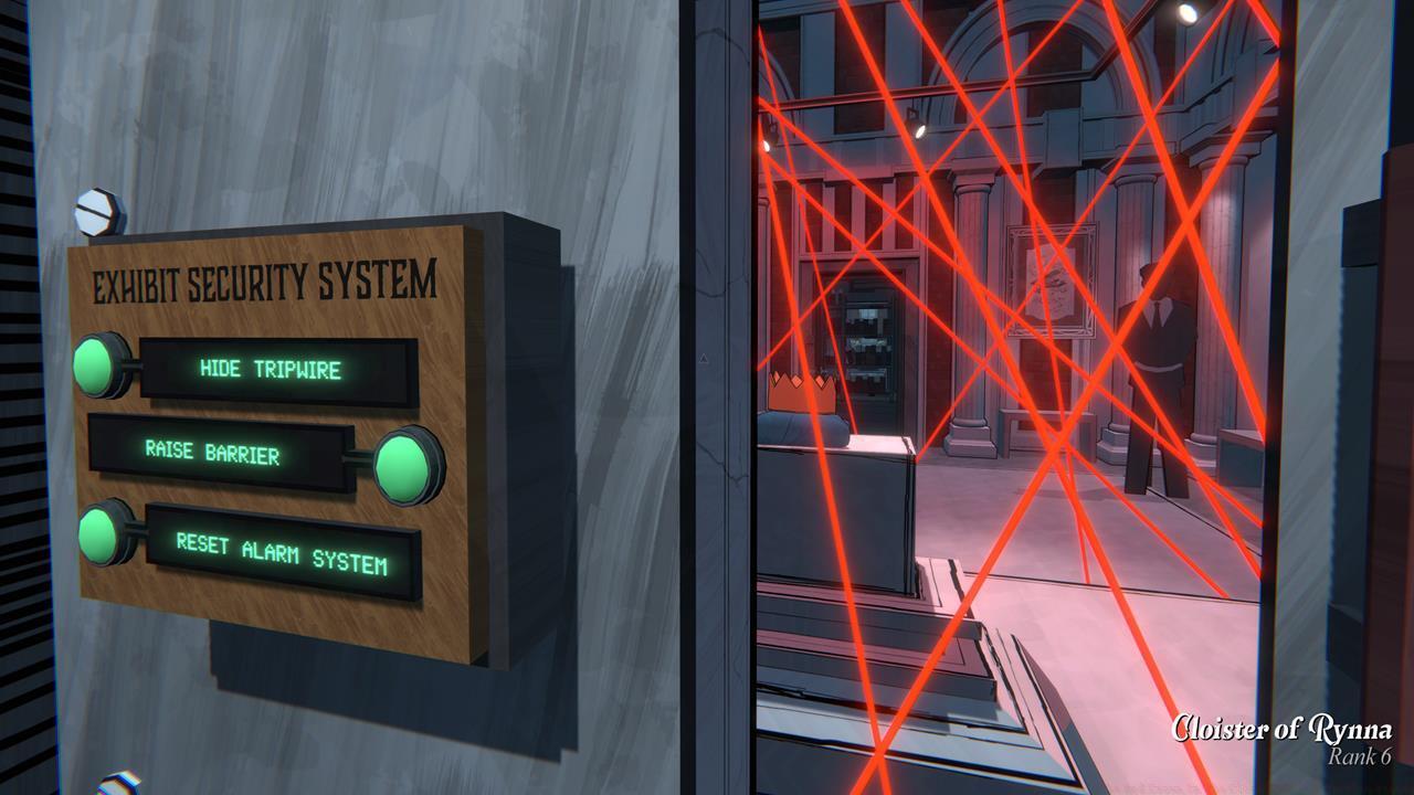 If you circle around to the back of the Closed Exhibit, you'll be able to interact with the control panel.