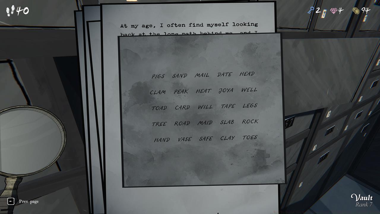 The Vault cipher: Words and their Numeric Cores