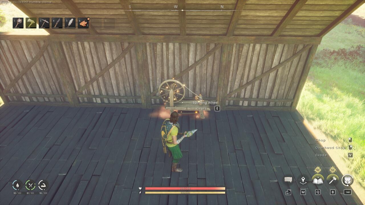 A Spinning Wheel needs a roof over it.