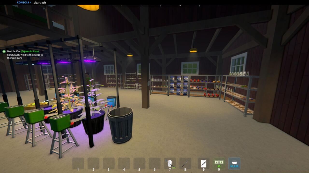 Add your console command along the top of the screen