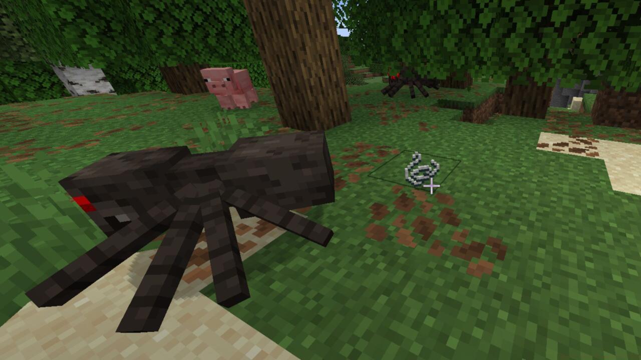 Spiders drop string when killed