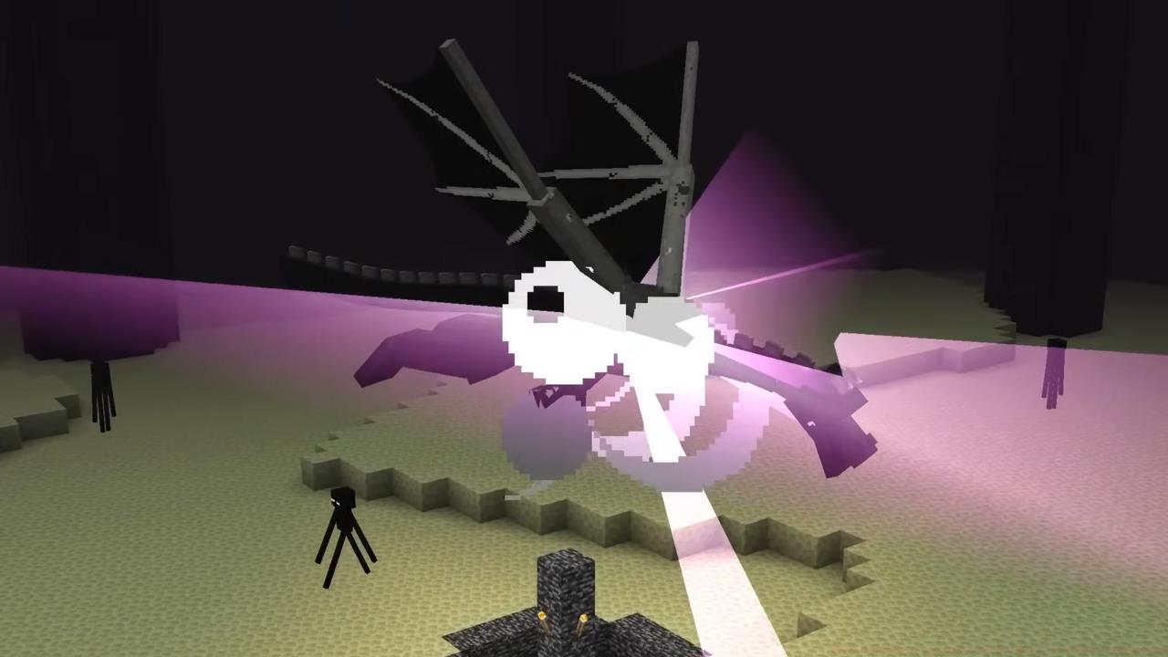 The Ender Dragon dying