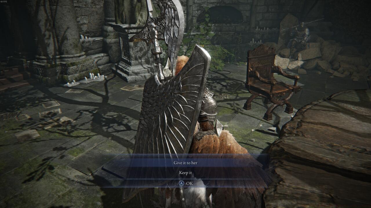 Choosing to hand over the Old Pocketwatch or keep it. 