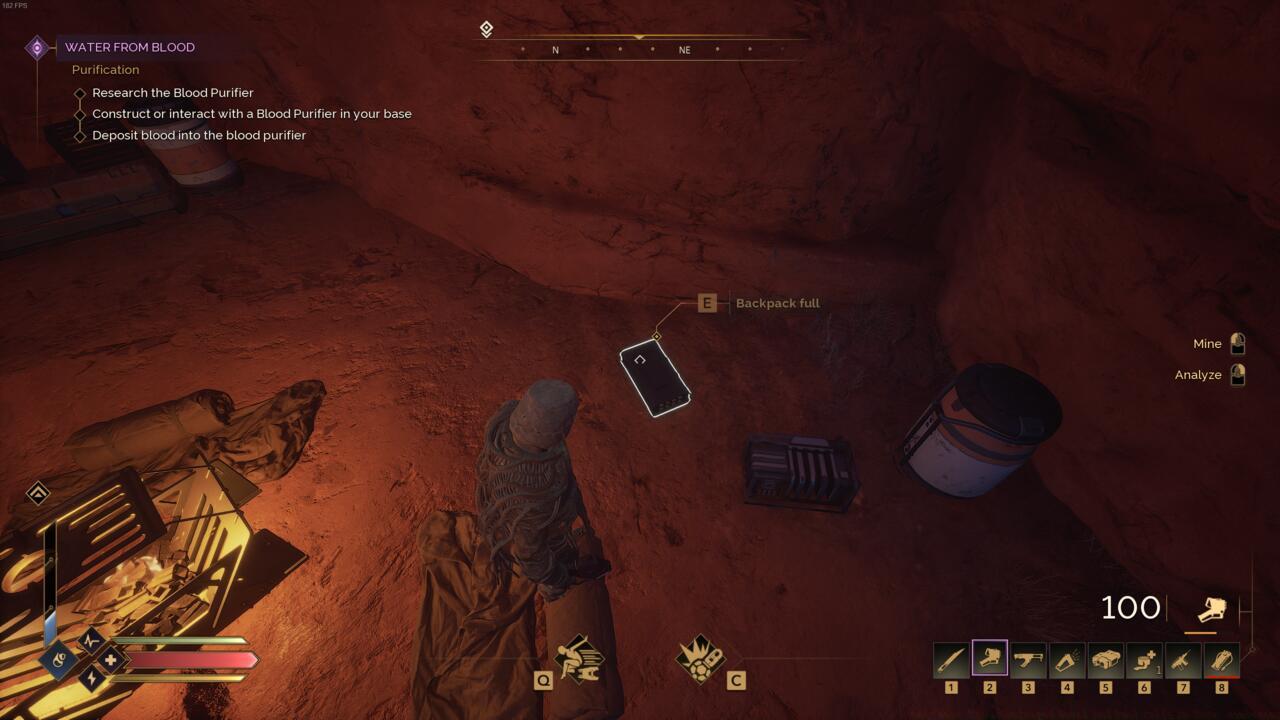 A Fuel Cell lying on the floor of a scavenger camp