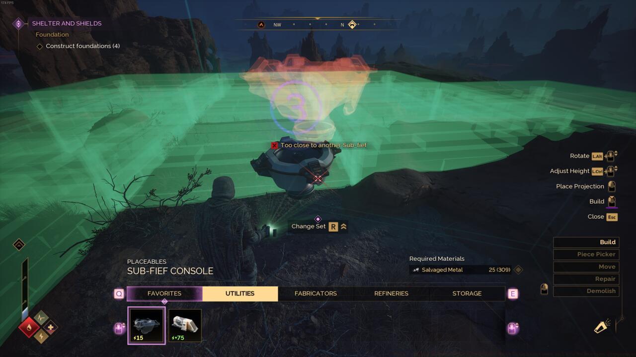 The early stages of building a base in Dune: Awakening