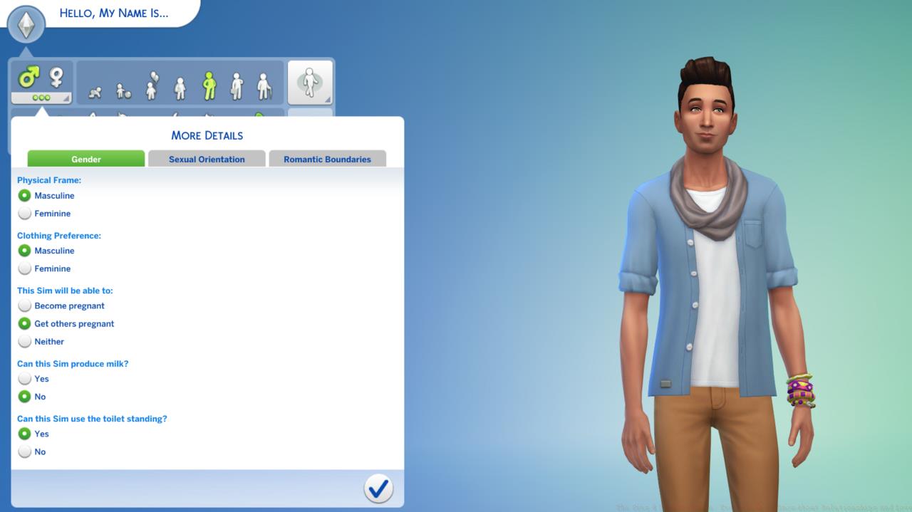 The Sims 4 allow players to customize their Sim's gender in many different ways.